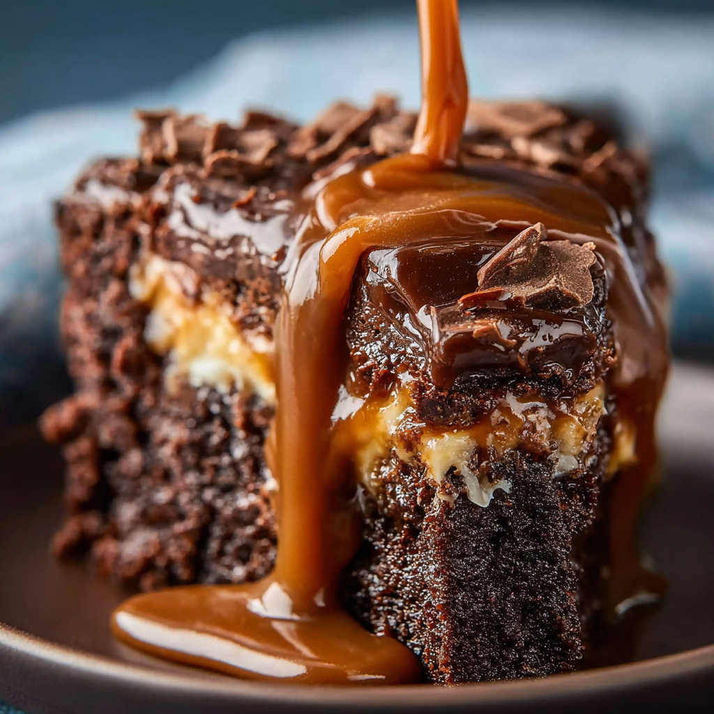 Cooker Caramel Chocolate Cake