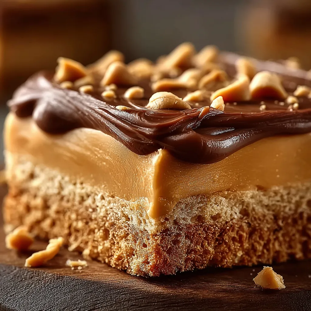 Easy No-Bake Peanut Butter Chocolate Bars