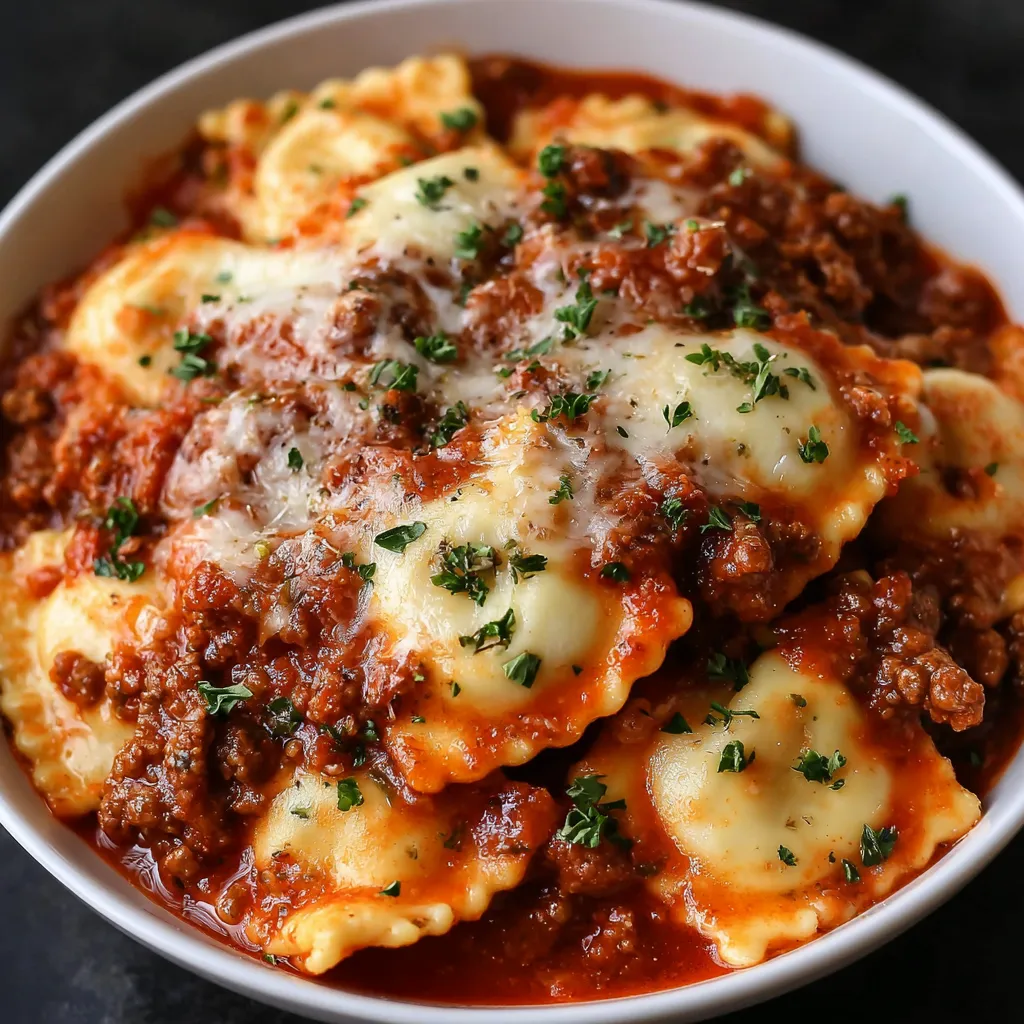 Creamy mushroom pasta served in a white bowl represents another delicious variation of Pilz-Pasta in cremiger Sauce.