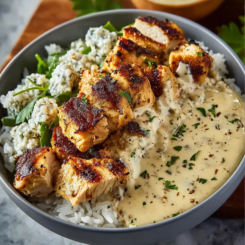 CREAMY GARLIC CHICKEN BOWLS