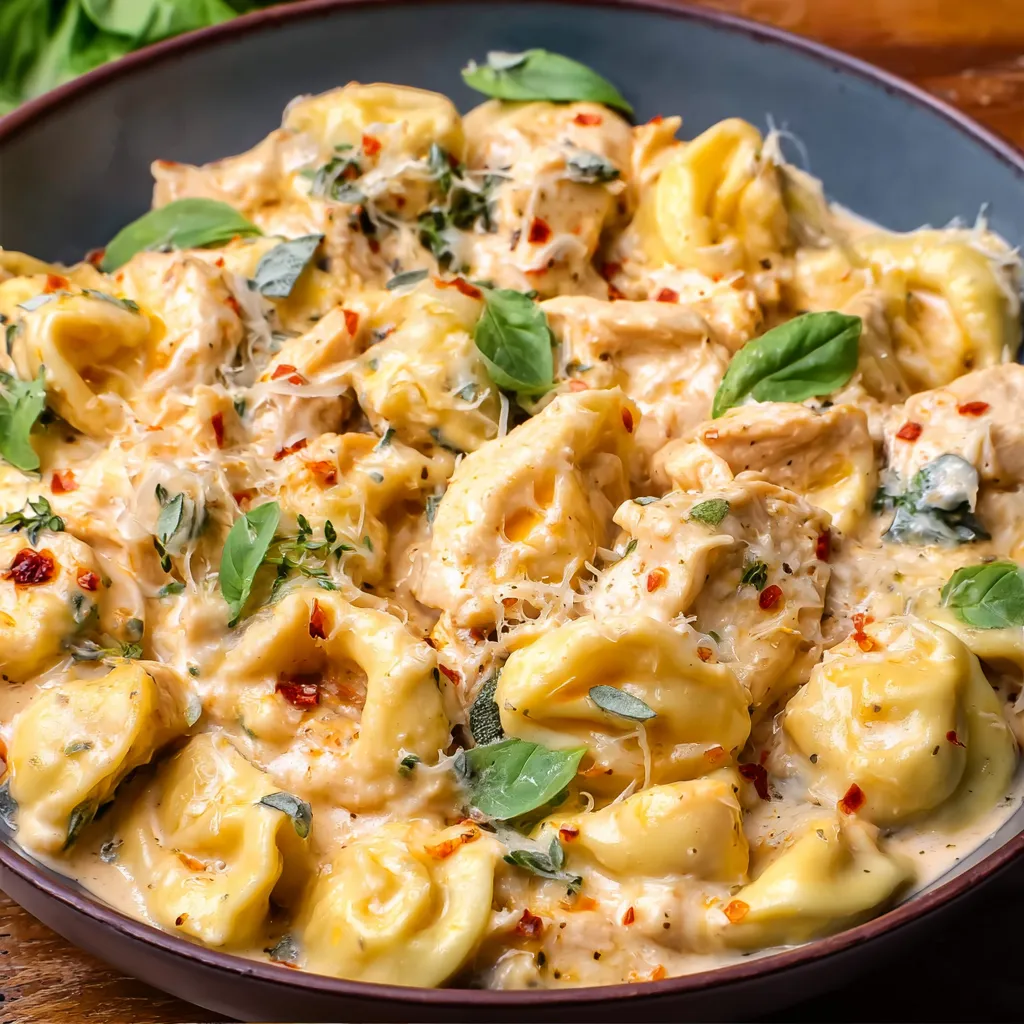 CROCKPOT CHICKEN TORTELLINI HEAVEN