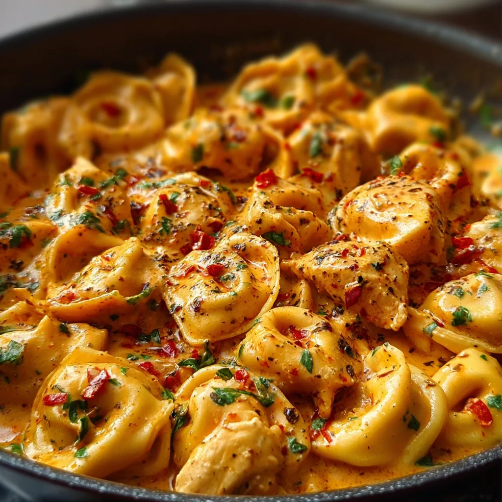 SPICY GARLIC CHICKEN TORTELLINI